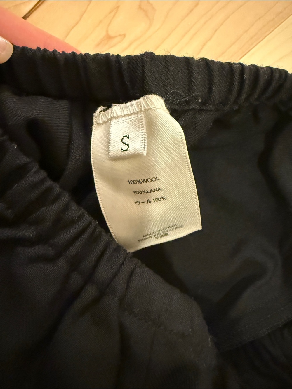 Black Wide Leg Pull-On Pants - Picture 3 of 4